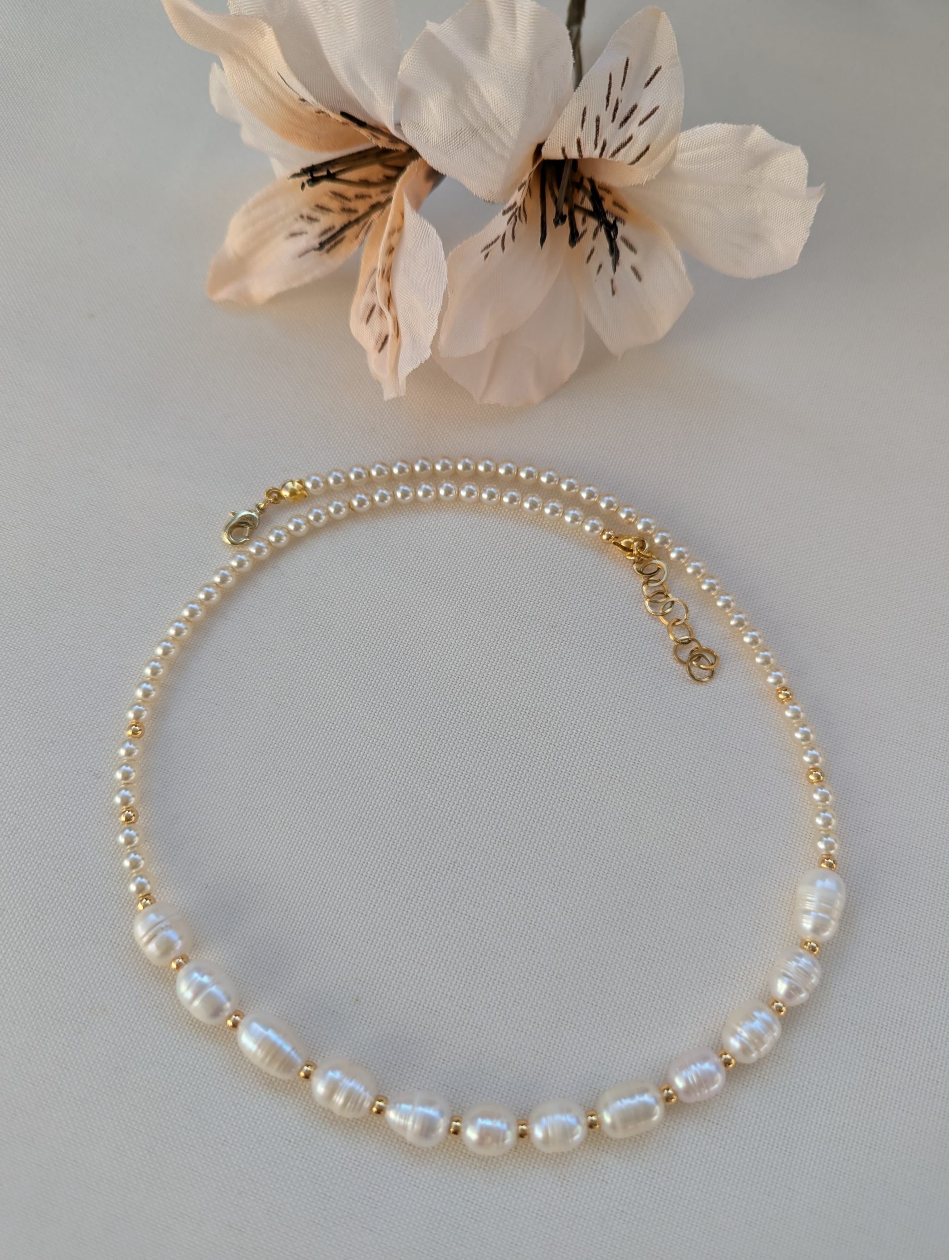 Handcrafted Necklace – pearls , Freshwater Pearls 3