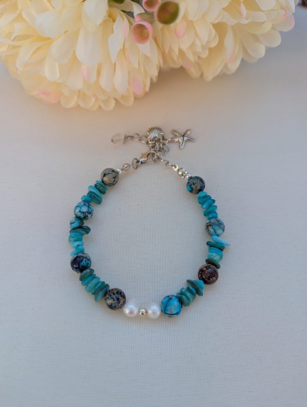 Jaspis, Apatit & Freshwater Pearls, Silver - Image 2