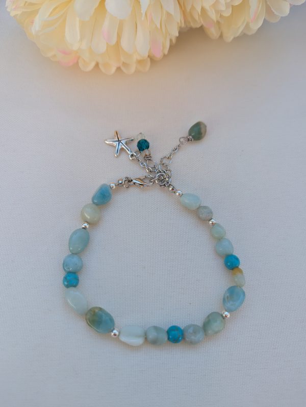 Handcrafted Necklace – Aquamarin, Silver - Image 2